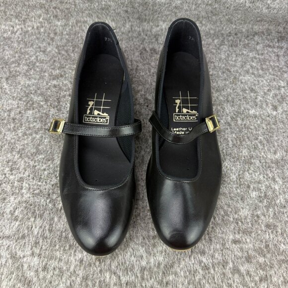 ✅Womens 6.5M Tic-Tac-Toes Black Mary Jane Dance Shoes Strapped Ballroom Dancing - Picture 6 of 13